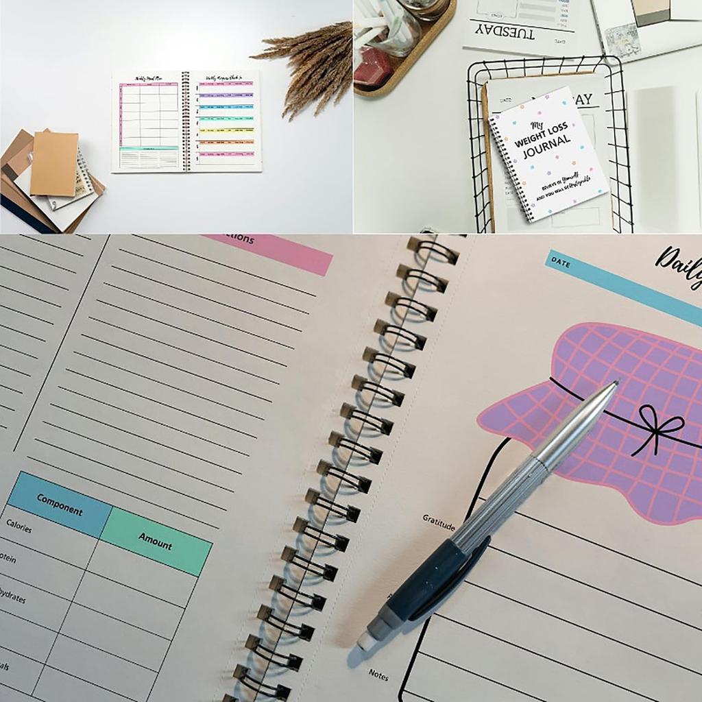 Fitness Diary - A5, Includes Pounds Lost & Body Measurements , Fitness Planner, Goals And Reflections Sections