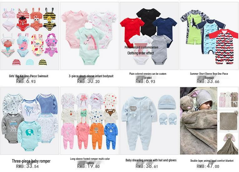 2025 Korean Style Summer Baby Girl Bodysuit Set - 3-Piece Newborn Rompers