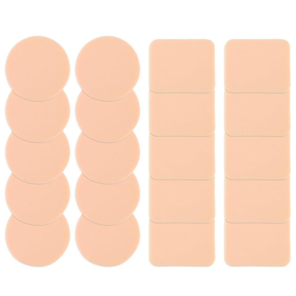 20 Pcs Makeup Sponges, Round and Square Foam Pad Applicator Facial Cosmetic Powder Puff Foundation Blender for All Skin Types, Dry and Wet Dual Use