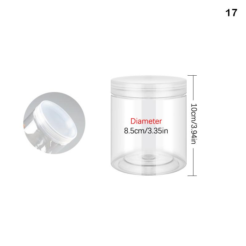 Plastic Packing Bottle Pet Clear Empty Seal Bottle Circular Bucket Storage Biscuit Jar Food Grade Sealed Cans Tank Container