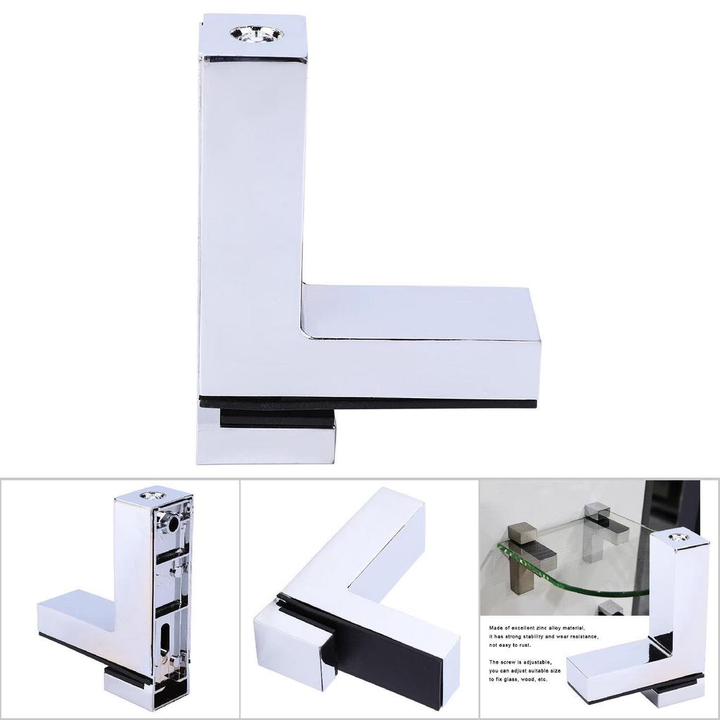 Thickened Clamp Glass Shelf Zinc Alloy Adjustable F Type Board Hardware FittingsGlossy