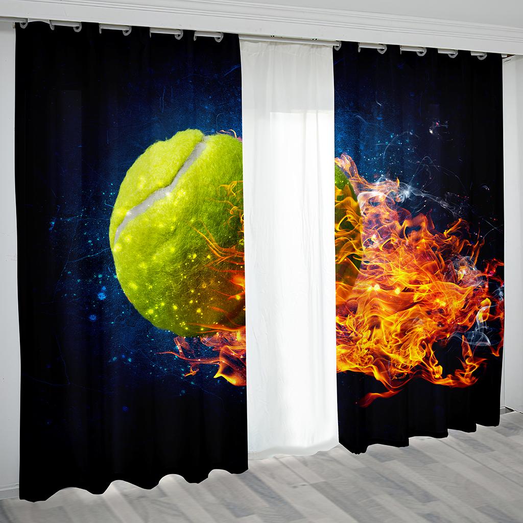 Grünes Gras auf dem Fußball-Design-Serienmuster. Dünner, halbschattierender Verdunkelungsvorhang im Schlafzimmer, Wohnzimmer, Kinderdekor