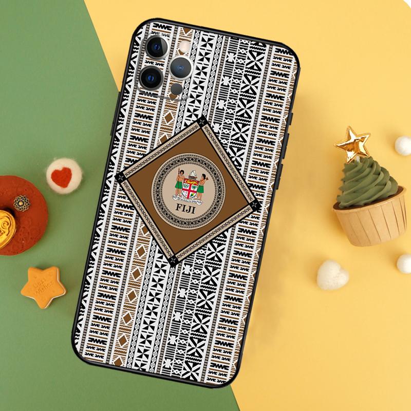 

Fijian Masi Tapa Phone Case For iPhone 17 17Air 16 16E 15 14 13 12 11 Pro Max 12 13 Mini Shockproof Cover iPhone 16 Plus