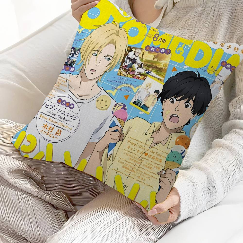 Banana Fish Anime Cushion Cover Decorative Pillow Sofa Home Decor Case Pillow Cases