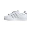 Adidas Originals Superstar II Comfortable Versatile Fashion Trendy Mid-Top Sneakers Women Sneakers White Silver JQ8777