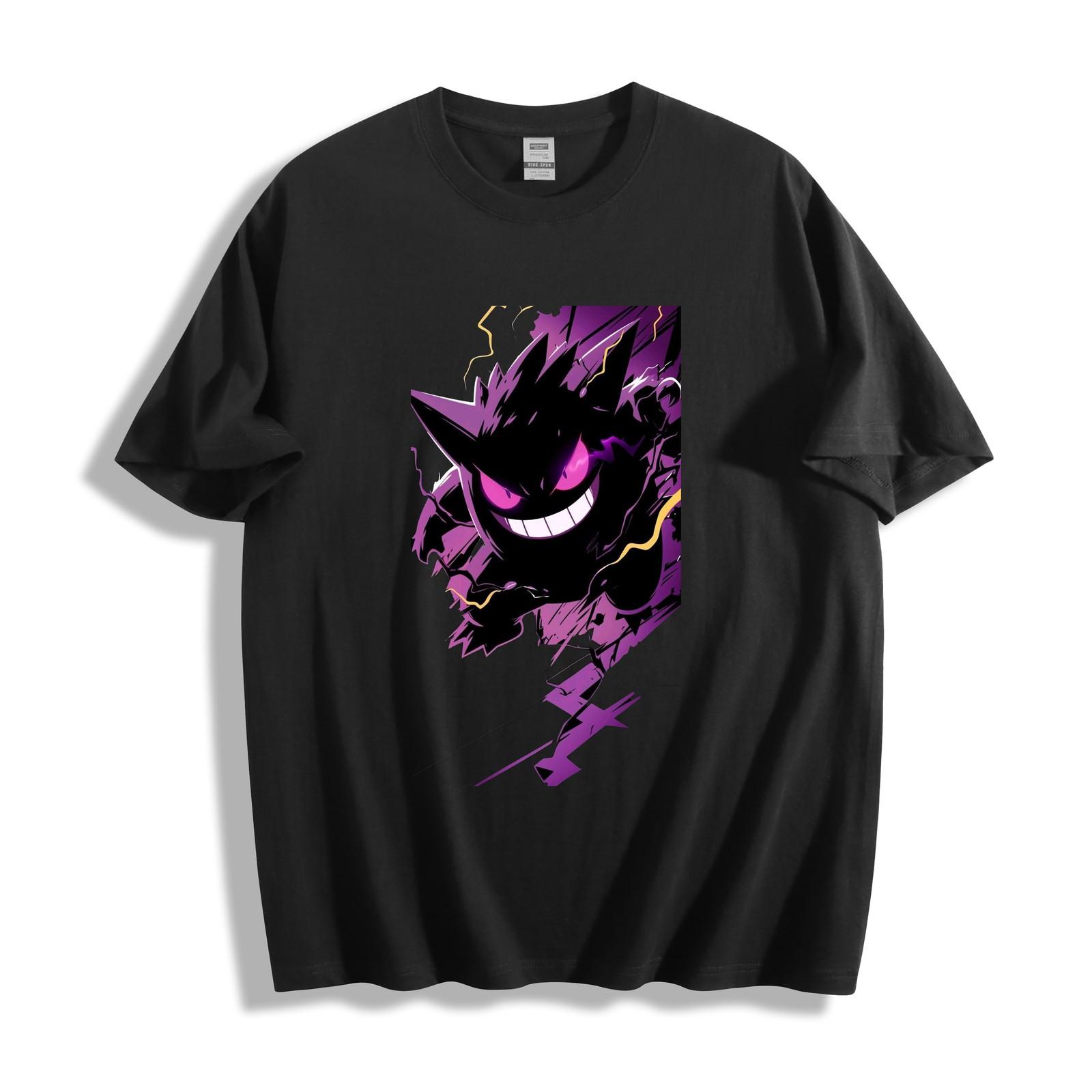 Electric Gengar Pokémon T-Shirt Mens Womens Tees Top - Dynamic Dark Art Unisex Tee S