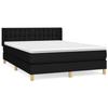 Maison Exclusive - Sommier à lattes de lit avec matelas Noir 140x200 cm Tissu