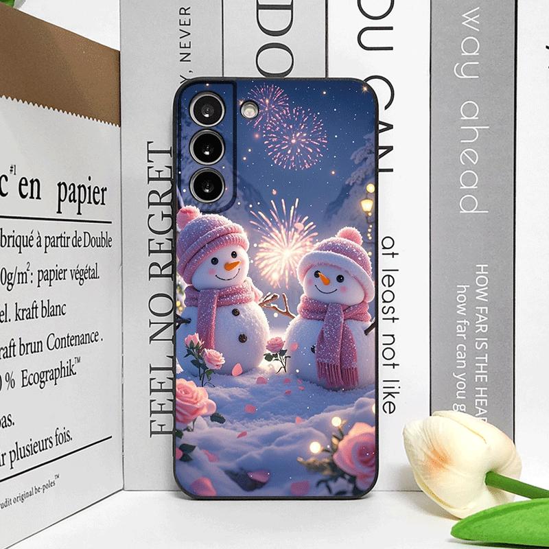 

Рождественский Зимний Милый Снеговик Пара Чехол для Телефона для Honor Huawei 200 Lite 100 400 PRO 80 90 X9 Magic 7 6 Lite 5 Pro Мягкие Чехлы Honor 200