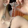 1 pair Luxury Rhinestone Butterfly Earrings Zinc Zinc Alloy Shiny Temperament Eardrops  Bride