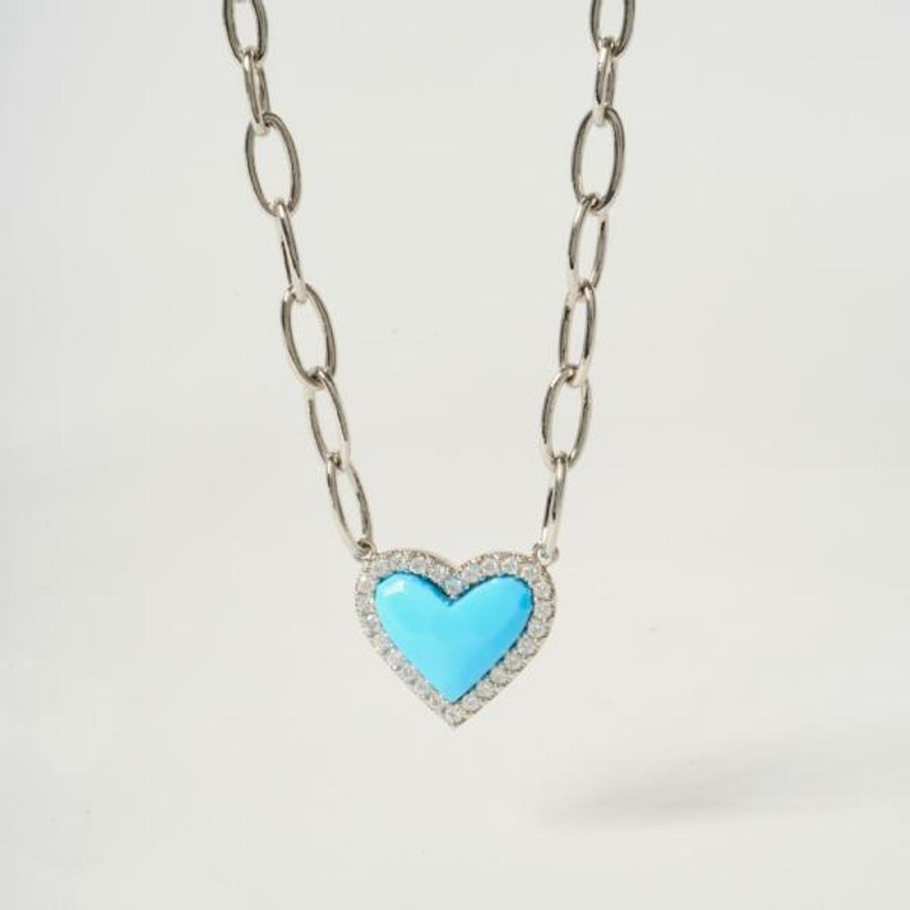 [POPTS] Mint Volume Herz Halskette OTN222522EWM