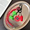 Mini Barbell Plates Key Chain with D-shaped Buckle Simulation Dumbbells Keyring  Gifts