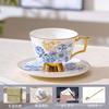 Blue Love Flower Bone China Coffee Cup Saucer High-End Exquisite Ceramic Coffee Cup Women'S English Afternoon Tea Tea Set