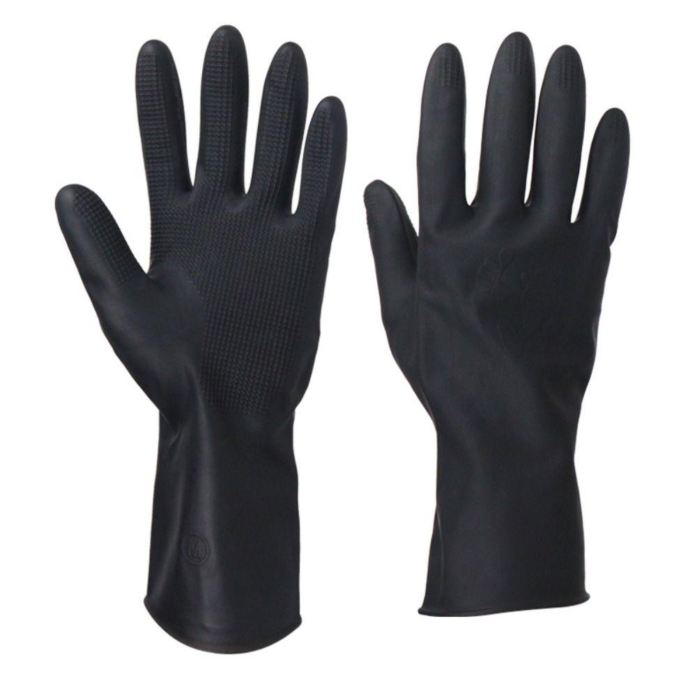 1Pair Anti-slip Hairdressing Coloring Gloves S/M/L Thicker Rubber Gloves Hair Dyeing Gloves