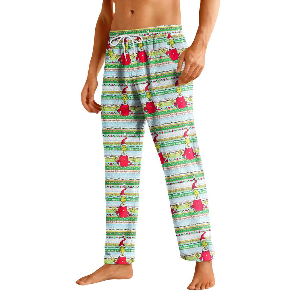 Men's Drawstring Pocket Flannel Casual Pants