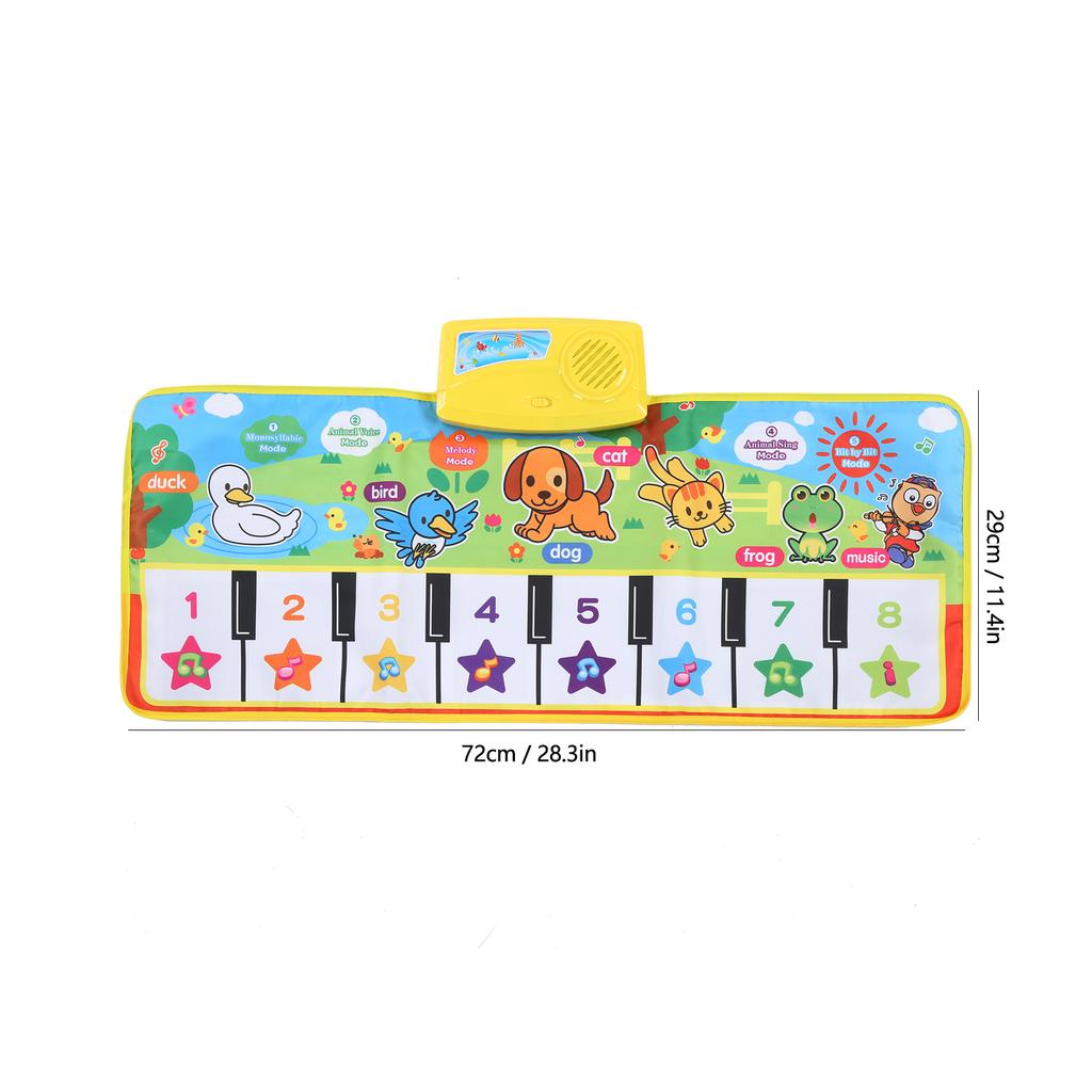 Children Folding Piano Keyboard Blanket Baby Music Carpet Play Mat Educational Toys