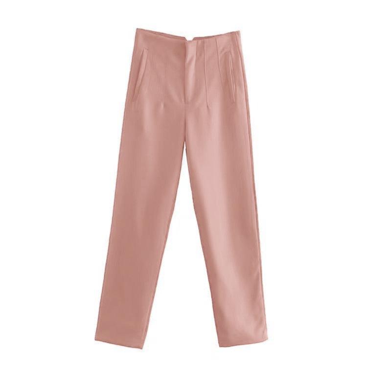 Women's Slim Fit Ruched Straight-Leg Formal Pants