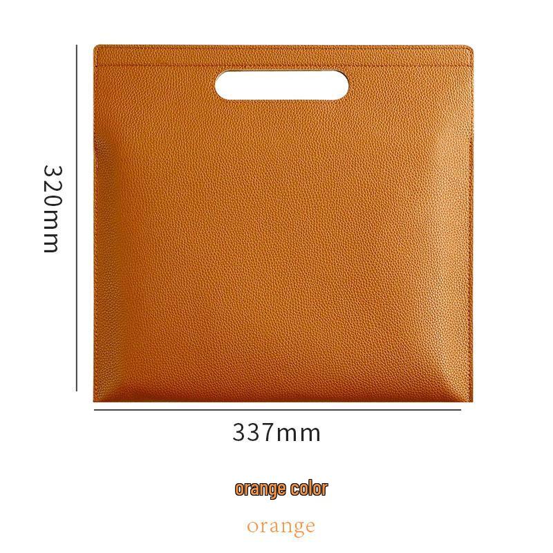 A4 Leather Korean Style Large Capacity Magnetic Snap File Folder