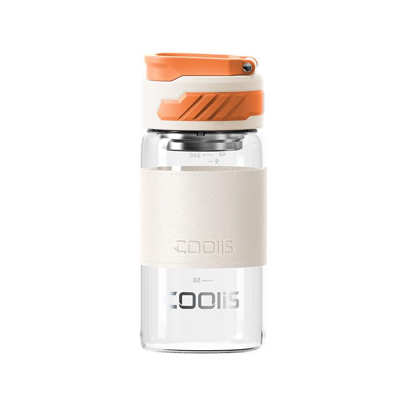 DH Coolus Series Borosilicate Glass Water Bottle with Sleeve