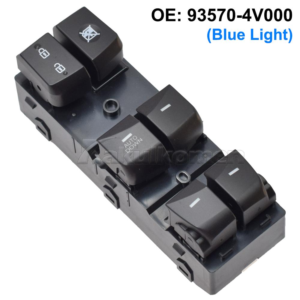 935704V000 Power Window Switch Driver Side Front Window Control Switch For Hyundai Elantra Lang Move 2012 2013 -2016 93570-4V000 93570-4V000-Blue