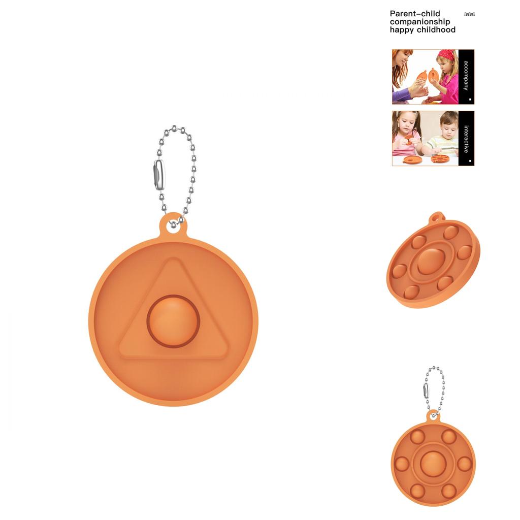 Squid Game Pop It Simple Dimple Push Bubble Keychain Pendant Fidget Toy For Stress Relief Fun