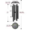 60" Extra Large Tuned Metal Wind Chime for Outdoor Relaxation - Low Tone Memorial Chime