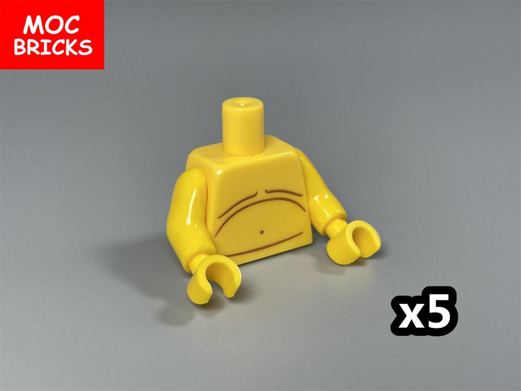 MOC Blocks Beach Ocean Palm Torso Pants Muscle Figure Ski Glasses Particles Assembled Construction Bricks Children's Playthings