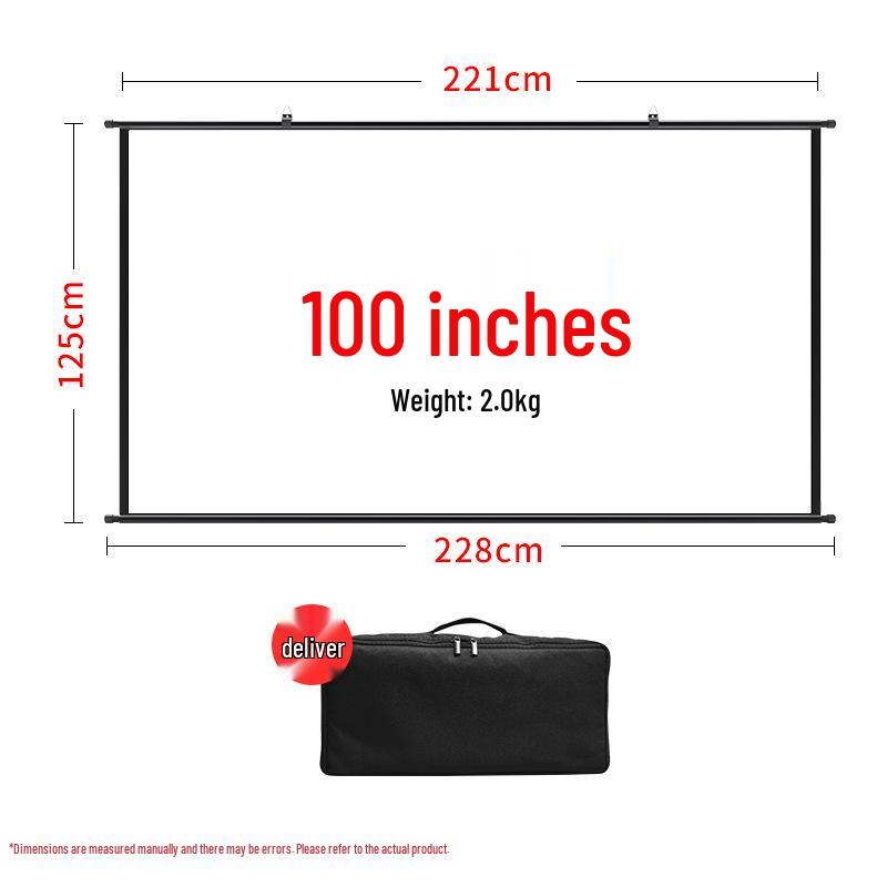 

100-дюймовый портативный уличный проекционный экран со стойкой