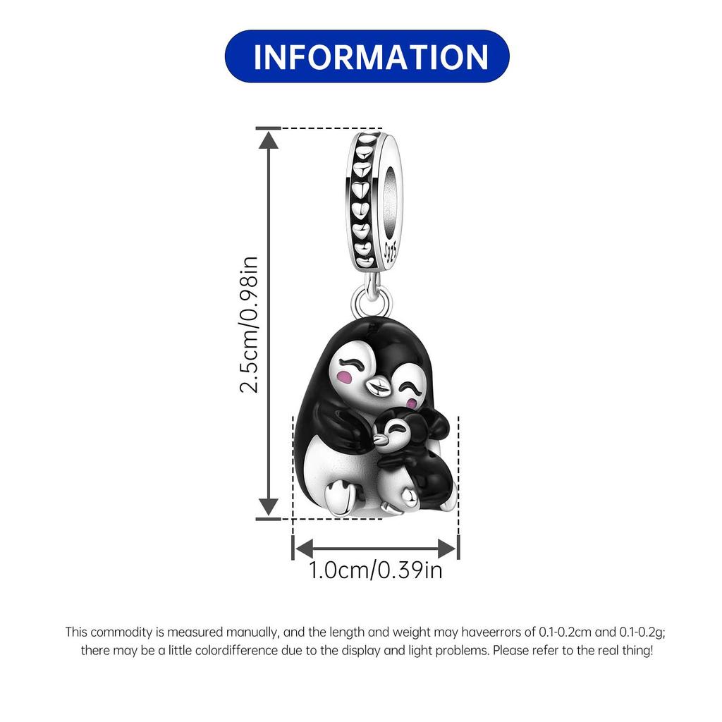 Kupfer Niedliche Pinguin Tiere Anhänger Perlen Original Anhänger Armband Charm Schmuck Party DIY Trendige Geschenke