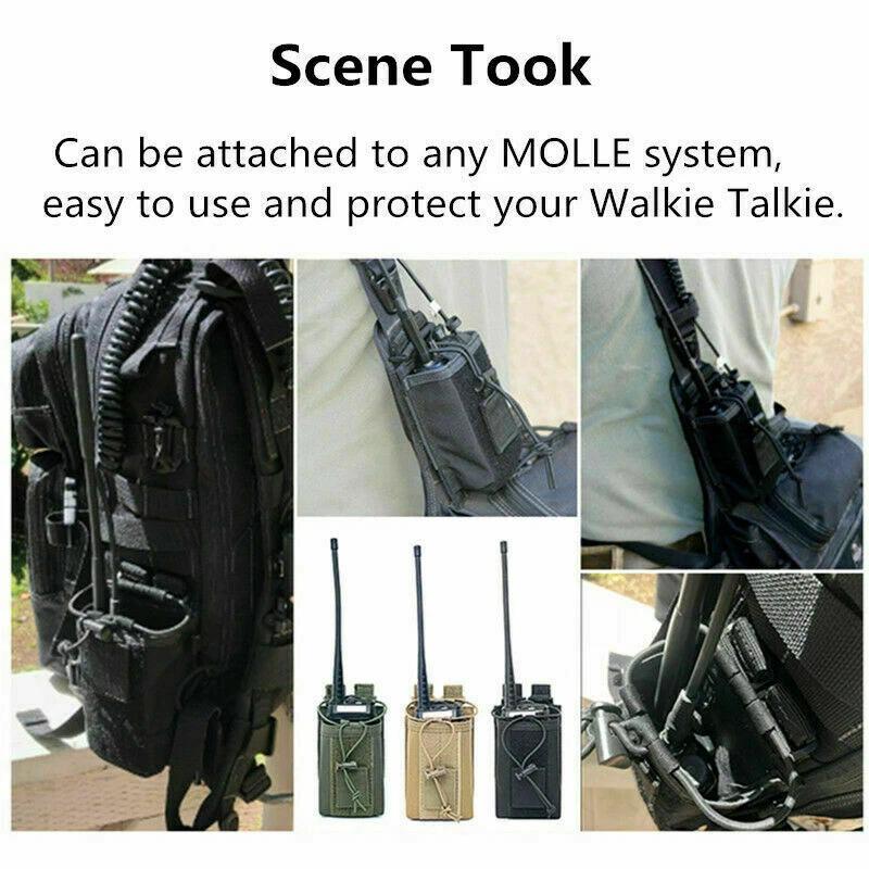 Walkie Talkie Pouch Portable Molle Radio Holder Holster Walkie Talkie Bag High Quality Universal Molle Pouch For Edc Use Hiking