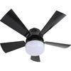 Dpofirs Light Ceiling Fan with Light and Remote, 3000‑6500K Dimmable LED Ceiling Fan with Timer, E26 Light Bulb Screw in Ceiling Fan for Bedroom,