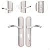 Security Door Handles Lever Easy Installation Accessory Sturdy Stainless Steel Narrow Panels