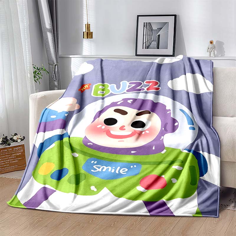 Various Styles and Sizes Toy Stories Cartoon Print Soft Blanket Bedroom Living Room Sofa Office Nap Camping Travel Shawl Blanket