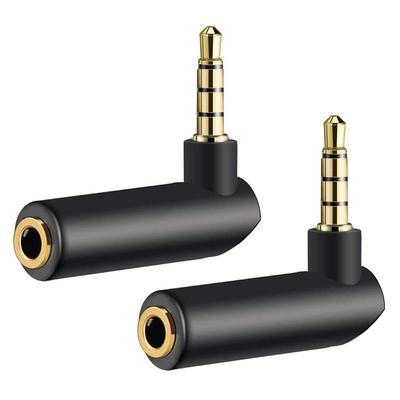 Adattatore a L 90 Gradi da 3,5 mm Maschio a 3,5 mm Femmina Adattatore per Cuffie Aux