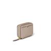 BONAVENTURA Round Zip Smart Key Case [Greige x Yellow] Key Wallet, Made of Genuine European Leather, Perfect Gift, BKCT3W-GGYE