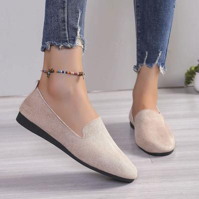 Französische Retro Spitzballerinas 2025 Damen Große Weiche Sohle Bequem Frühling und Herbst Slipper Freizeitschuhe Größe 36-43