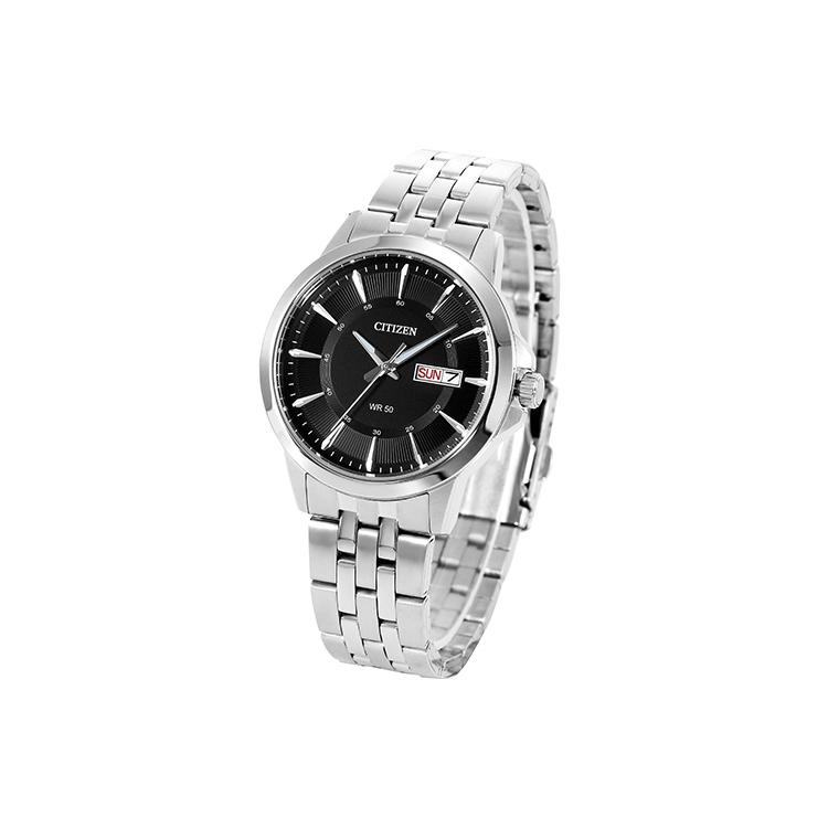 Citizen Quartz Movement Stainless Steel Strap Watch Men's Watches Black Dial BF2011-51E