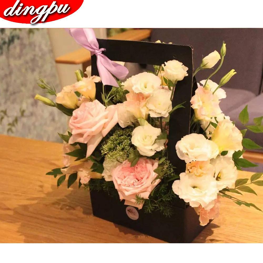 DINGPU Full Round Drill 5D DIY Diamond Painting "Flower " Embroidery Cross Stitch 5D Home Decor Gift