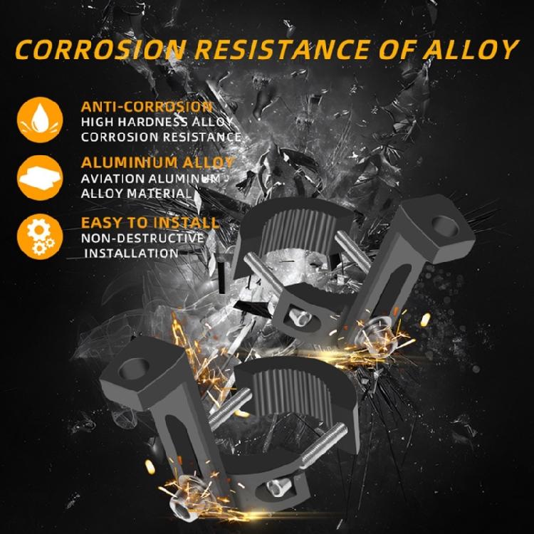 Motorcycle Spotlight Mount Brackets, Motorbike Tube Clamp Turn Signal Mounting Clamp Fog Light Holder 0.79'' To 1.5''