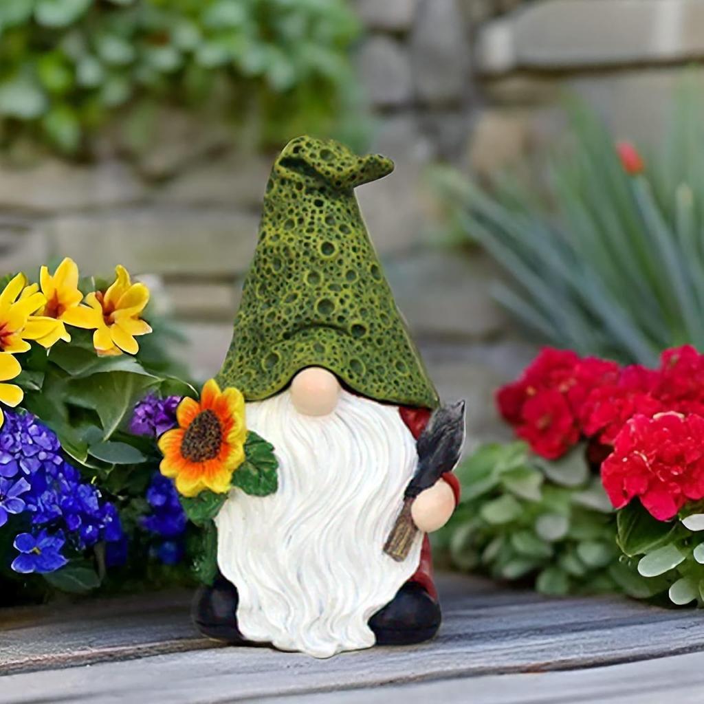 Hide A Key Gnome Figurine Outdoor Garden Gnome Statues Decorations For Yard Hidden Spare Key Holder Lock Box
