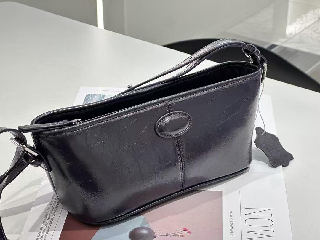 

Retro Oil Wax Leather Crossbody Waist Bag - 2025 Large Capacity Phone Bag 27cm Length x 10cm Base Width x 11cm Height темно-фиолетового