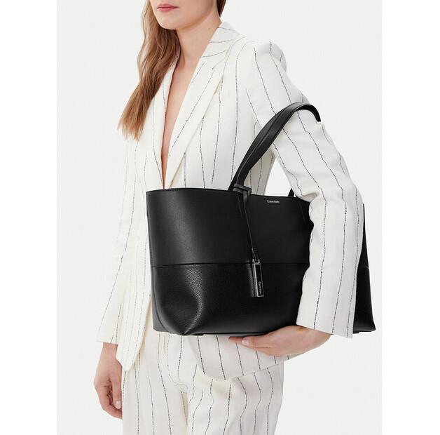 Handbag Calvin Klein Ck Mixmedia Medium Shopper K60K613011 Black