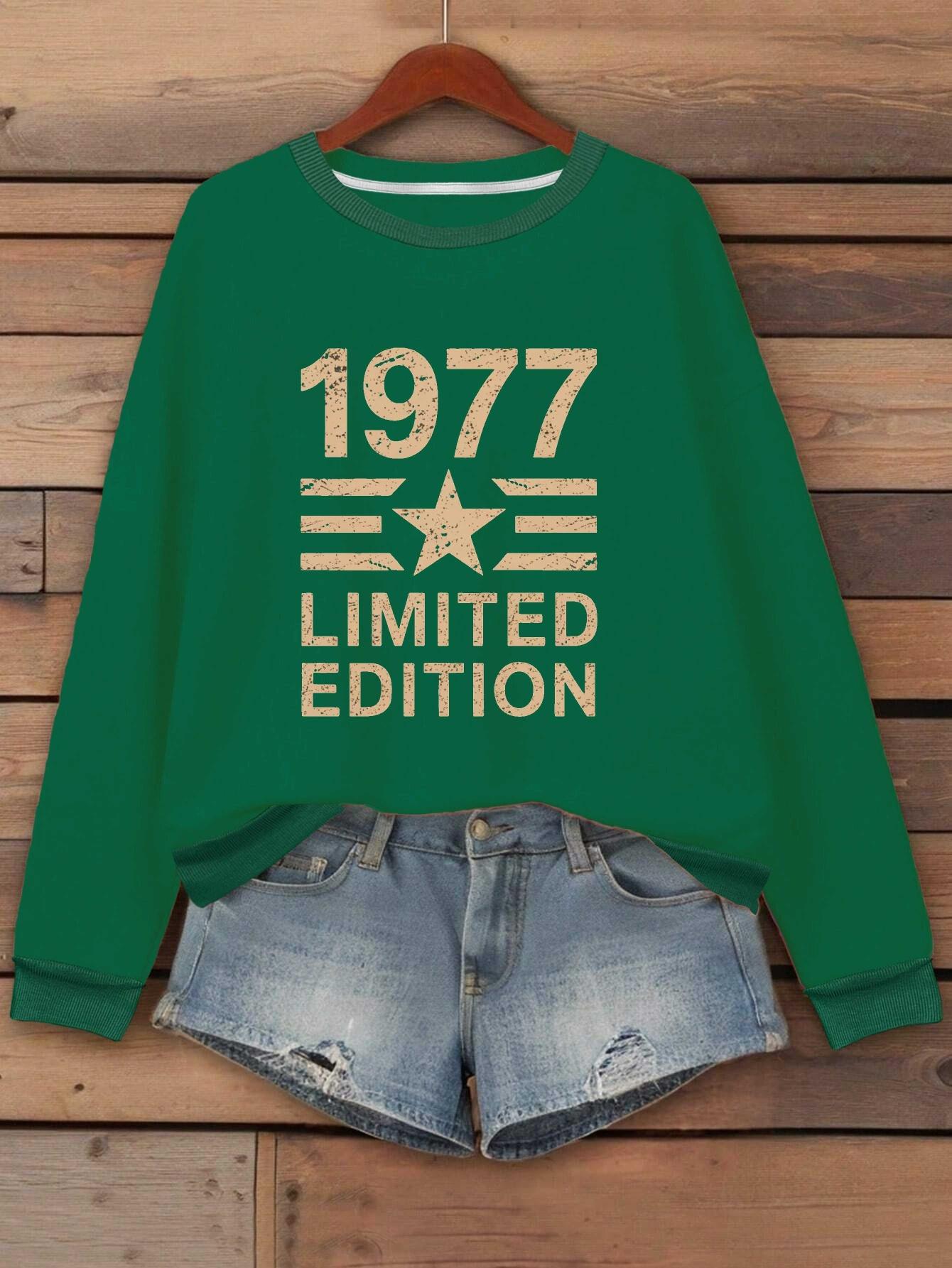 

номера Лимитированная серия 1977 Звезда Винтаж женские толстовки XXL зелёный