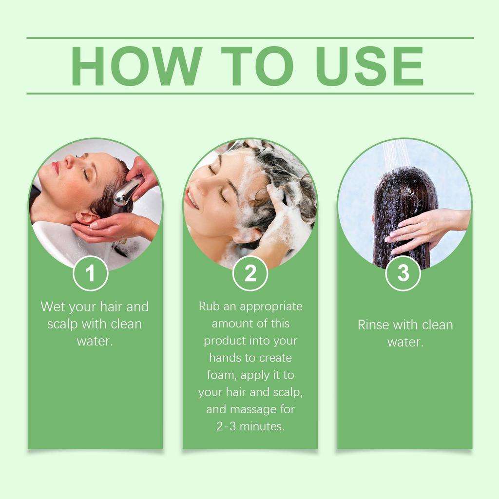 Hoegoa Rosemary Thickening Shampoo, Plant Oil Control, Volumizing and Refreshing, Nourishing and Repairing, Improves Hair Quality, For Hair Use, 100ml