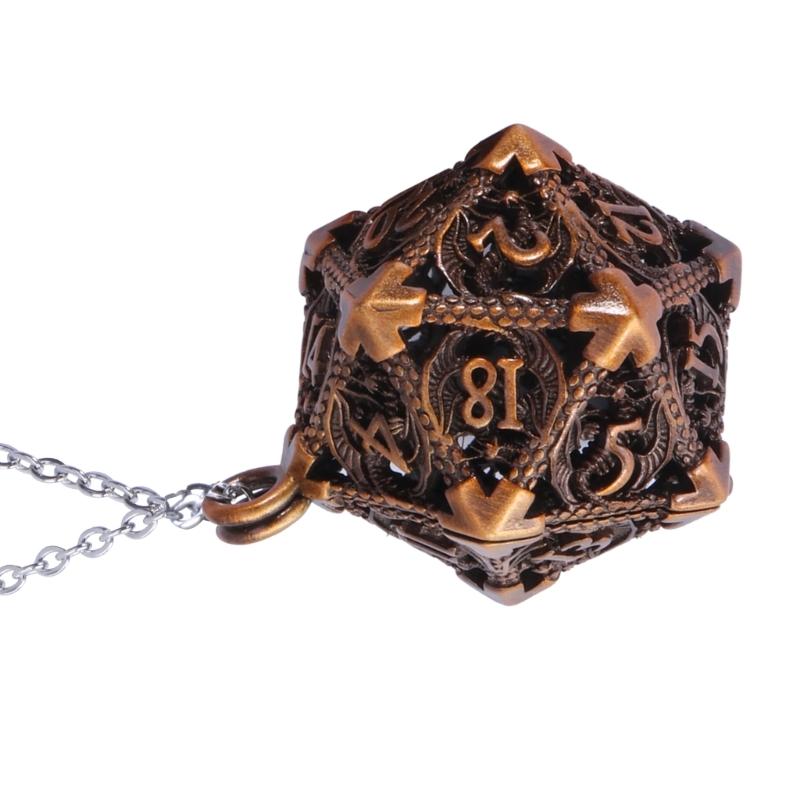 Hollow Dices Pendant Necklace for Women Adjustable Length Chain Jewelry Accessories