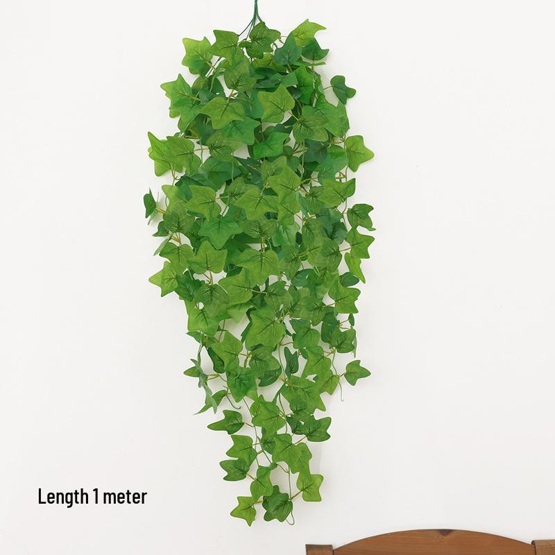 Pothos Wall Hanging Decoration: Trailing Artificial Vines & Spider Plant Basket for Indoor Use