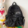 4XFF Japanese Anime Nylon School Bag for Teen Girls with Bows Preppy Large Backpack