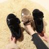 Warm Internet celebrity comfortable Doudou shoes one pedal non-slip soft sole women's foot cotton slippers 2025 autumn and winter new