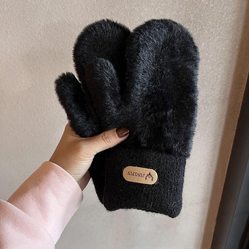 Winter Warmth Gloves For Women With Plush Lining For Commuting And Outdoor Activities