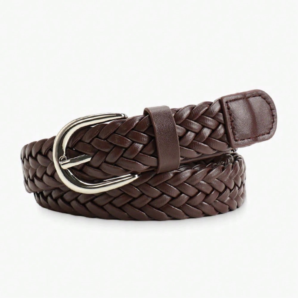Commuter Belt Women's Non-punching Woven Women's Belt Decorative Dress Jeans Belt