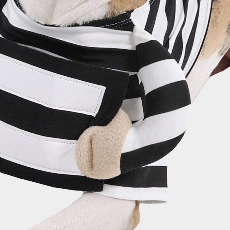 Pet Prisoner Costume Entertaining Festival Outfit Party Wear for Small To Large Cats Dog Masquerade Birthday Celebration